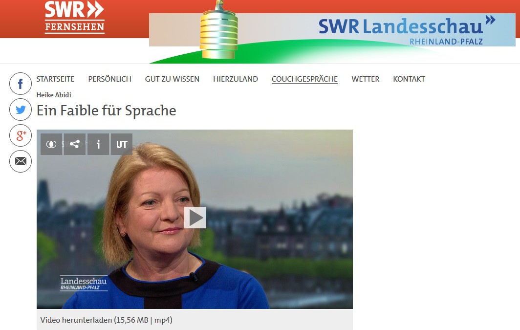 Zu Gast in der SWR-Landesschau