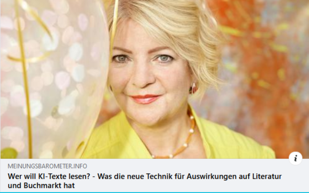 Stichwort KI – was bedeutet das für mich als Autorin?